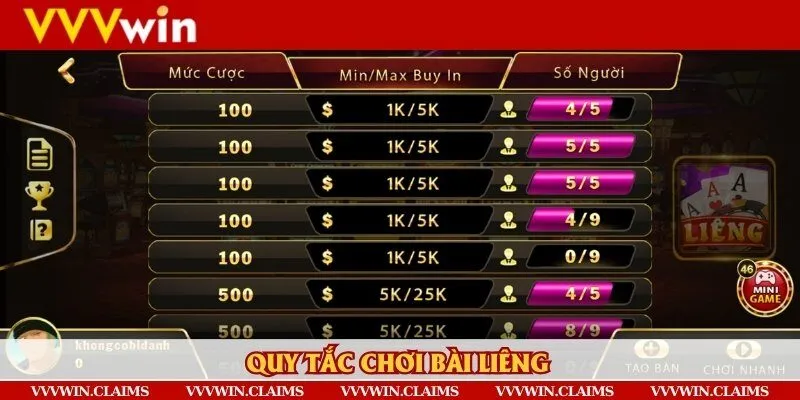 Quy tắc chơi liêng thật sự chi tiết