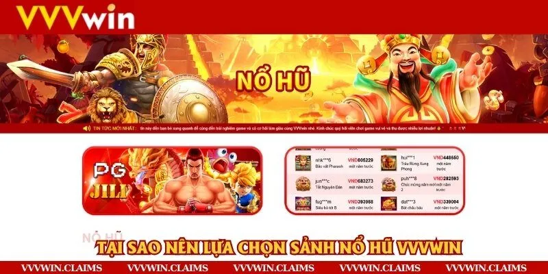 Lý do người chơi nên tham gia chơi nổ hũ Vvvwin